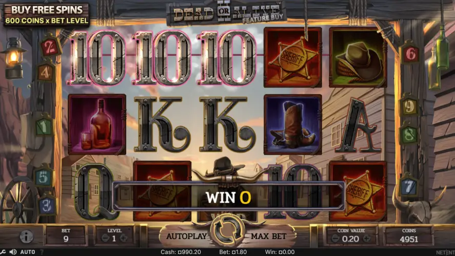La slot Dead or Alive 2 del fornitore NetEnt