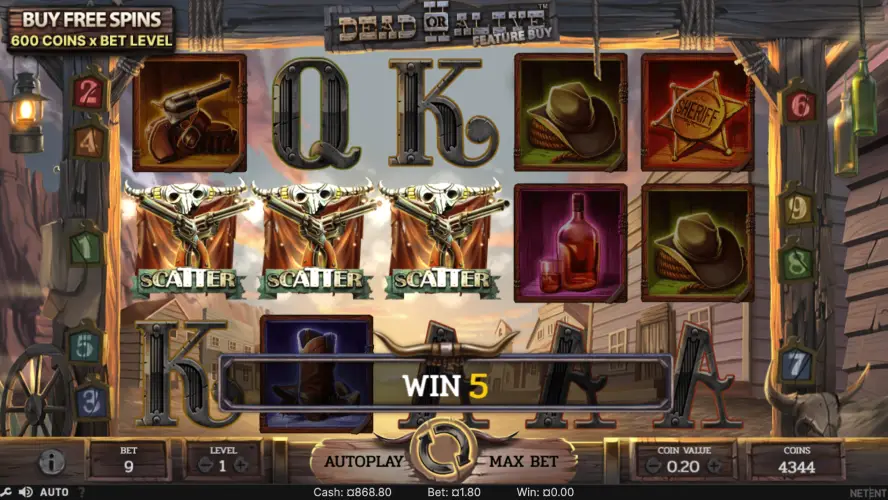 Slot machine Dead or Alive 2